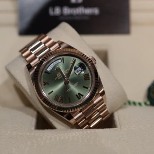 Rolex Daydate Rose Gold Olive 40 mm