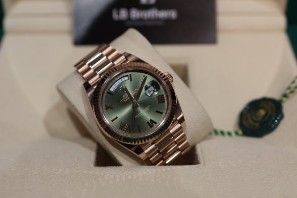 Rolex Daydate Rose Gold Olive 40 mm