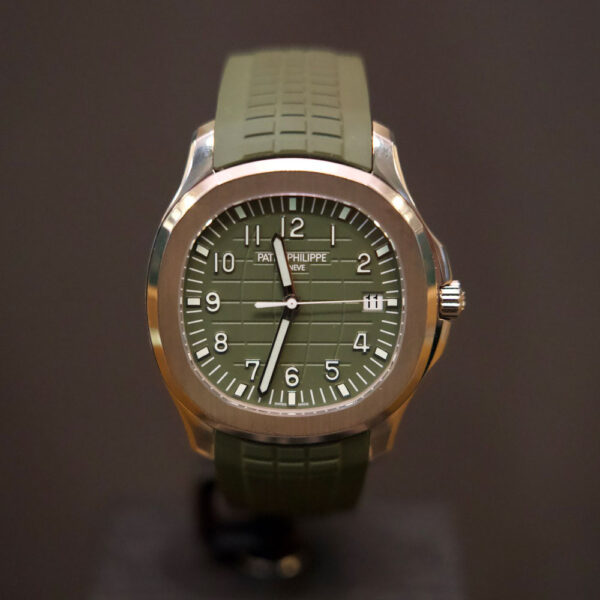 Patek Phillipe Aquanaut 5168 G with Kakhi Green Dial